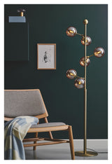 Halo Design ATOM Floor Lamp Antique Brass 6xG9