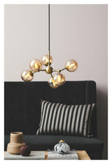 Halo Design ATOM Mini Chandelier Antique Brass 6xG9