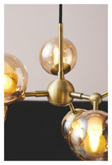 Halo Design ATOM Mini Chandelier Antique Brass 6xG9