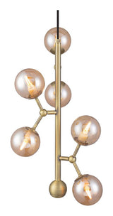 Halo Design ATOM Vertical Chandelier Antique Brass 6xG9