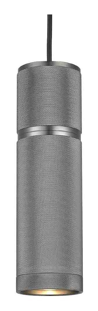 Halo Design Cylinder Pendant, Gun metal