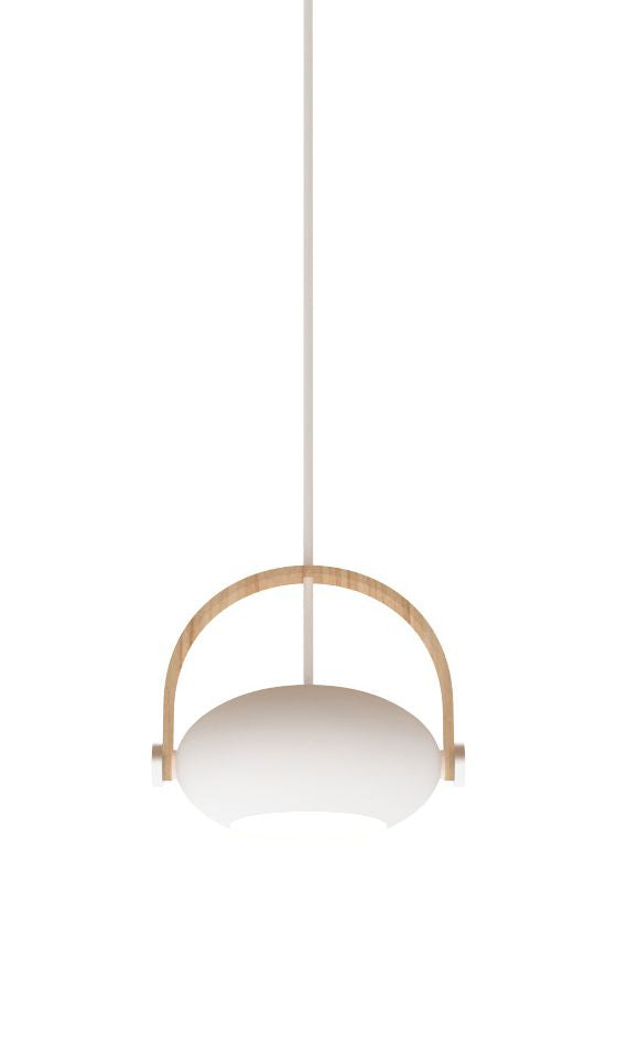 Halo Design D.C pendant Ø18, White w/oak 250cm cable