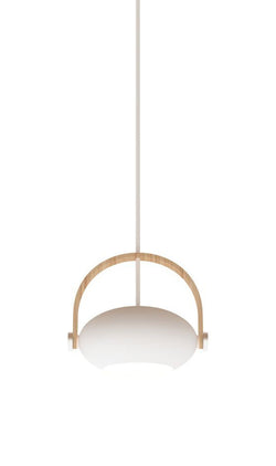 Halo Design D.C pendant Ø18, White w/oak 250cm cable