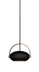 Halo Design D.C pendant Ø18, Black w/oak 250cm cable