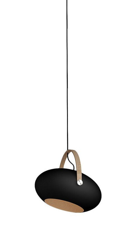 Halo Design D.C pendant Ø18, Black w/oak 250cm cable