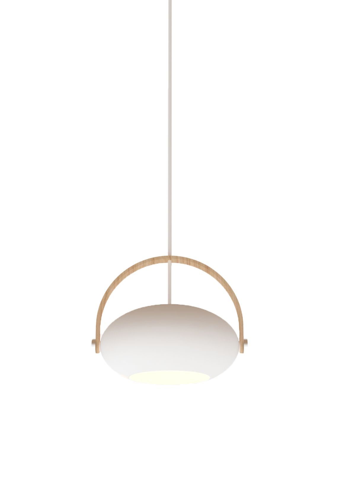 Halo Design D.C pendant Ø26, White w/ oak 250cm cable