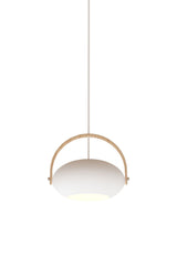 Halo Design D.C pendant Ø26, White w/ oak 250cm cable