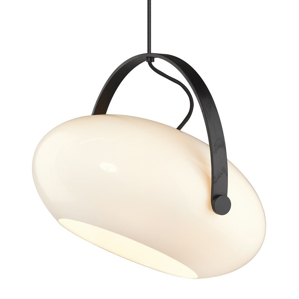 Halo Design D.C pendant Ø40, Opalic w. oak-black