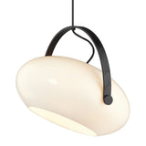 Halo Design D.C pendant Ø40, Opalic w. oak-black