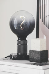 Halo Design HALO Table Lamp, Gun-Black, Marble foot