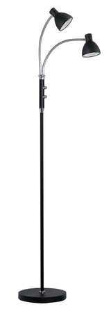 Halo Design HUDSON 2-Arm LED Floor Lamp, Black