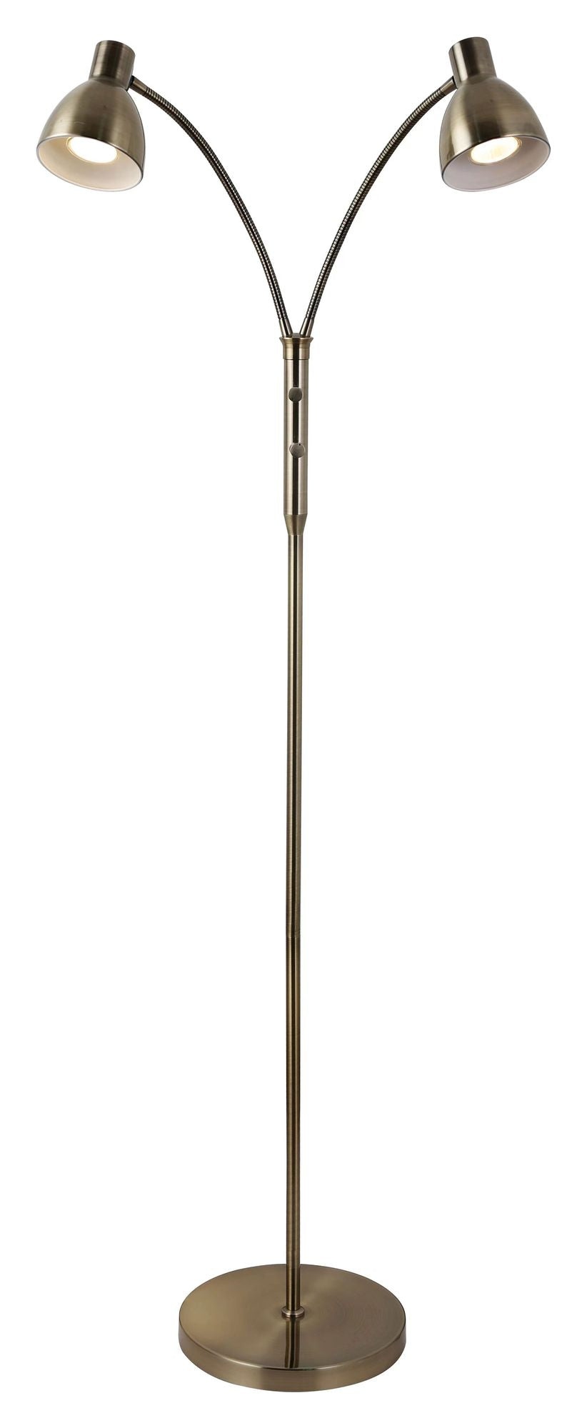 Hudson Floor lamp with 2 arms, Antique