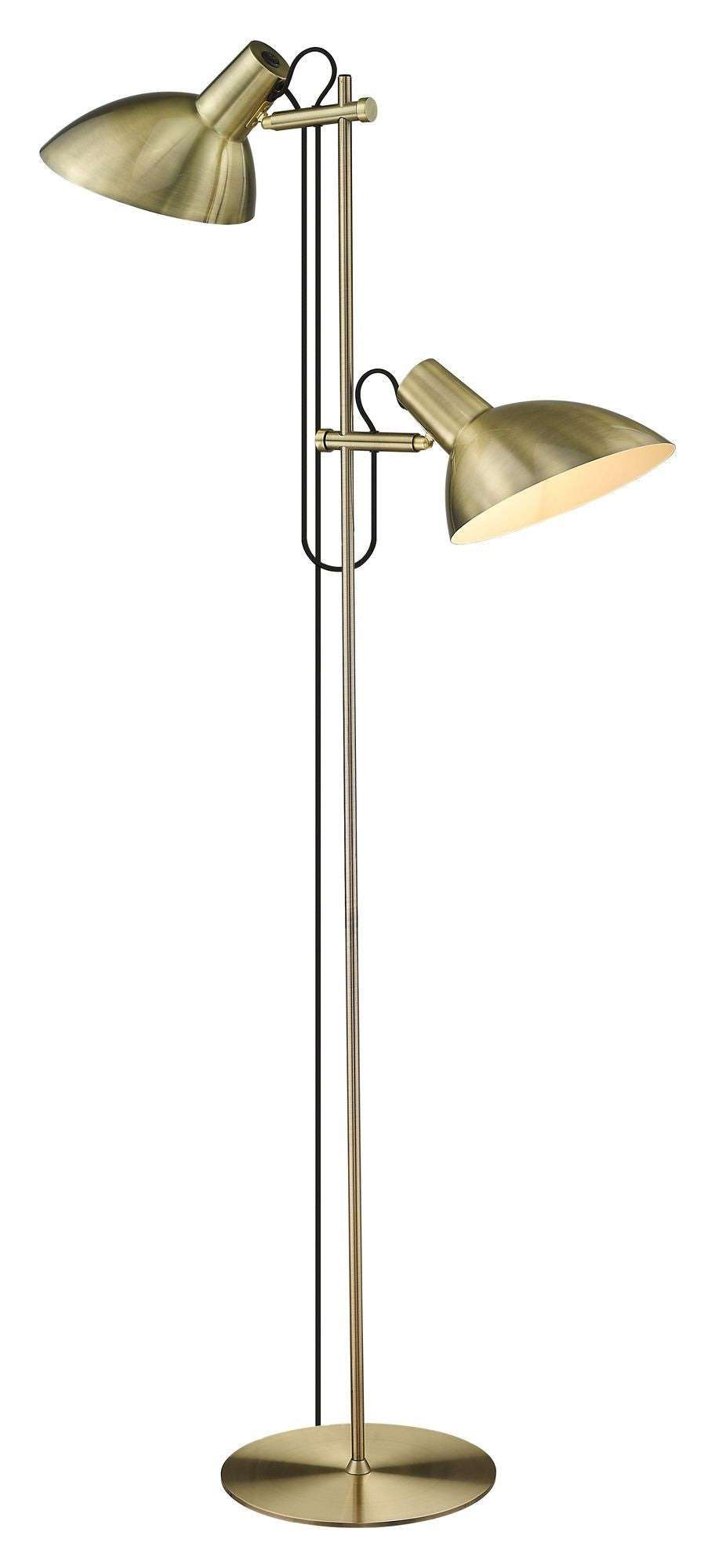 Halo Design METROPOLE Floor Lamp w. 2, Antique Brass