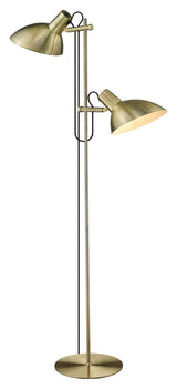 Halo Design METROPOLE Floor Lamp w. 2, Antique Brass