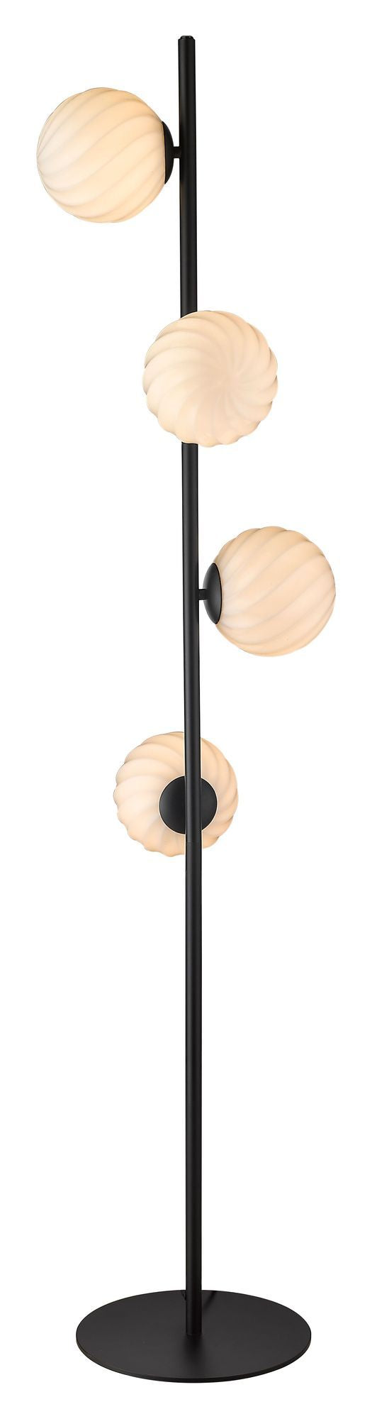 Halo Design TWIST 4 Floor Lamp Opal, Black