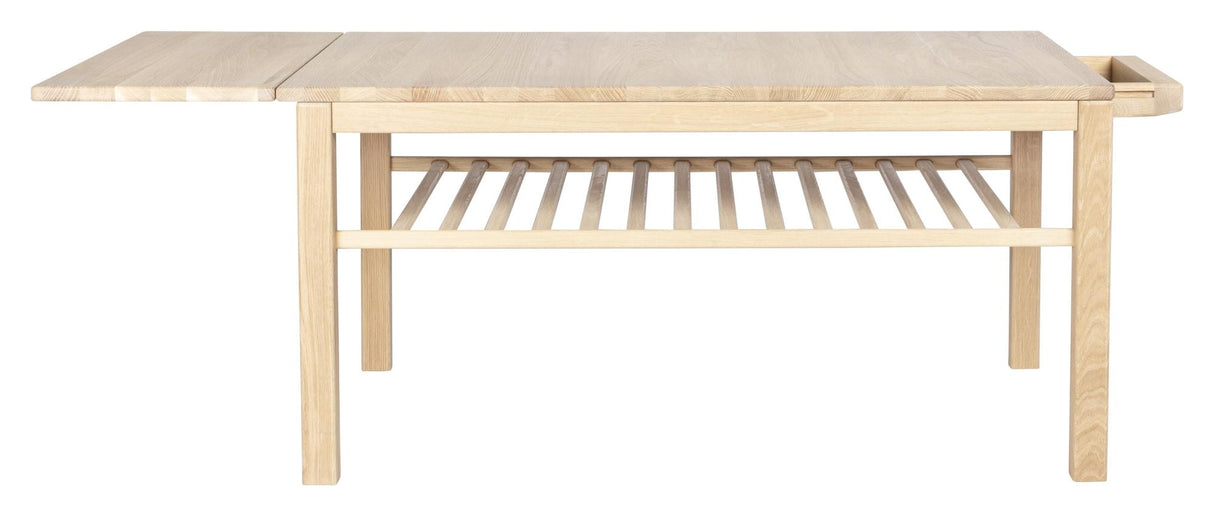 Classic 4C Coffee table with drawer, 110x75, White oak