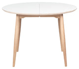 Symphony Dining Table 82 White Laminate/Oiled Oak, Ø105