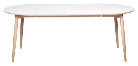 Symphony Dining Table 82 White Laminate/Oiled Oak, Ø105