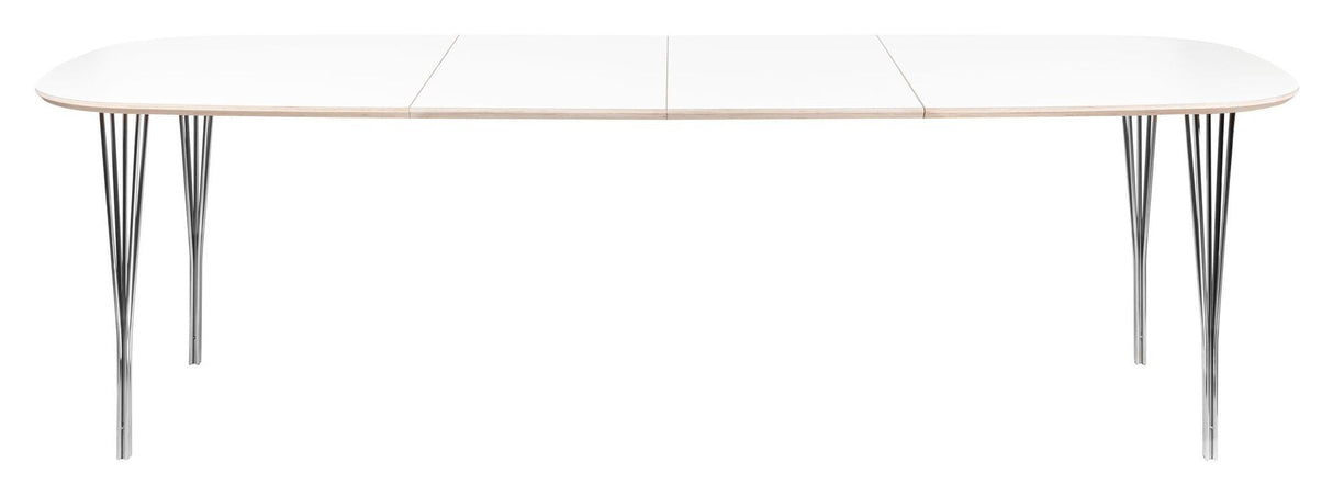 Symphony Dining Table 88 White Laminated / Chrome, 150x90