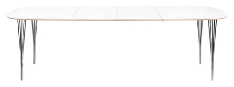 Symphony Dining Table 88 White Laminated / Chrome, 150x90