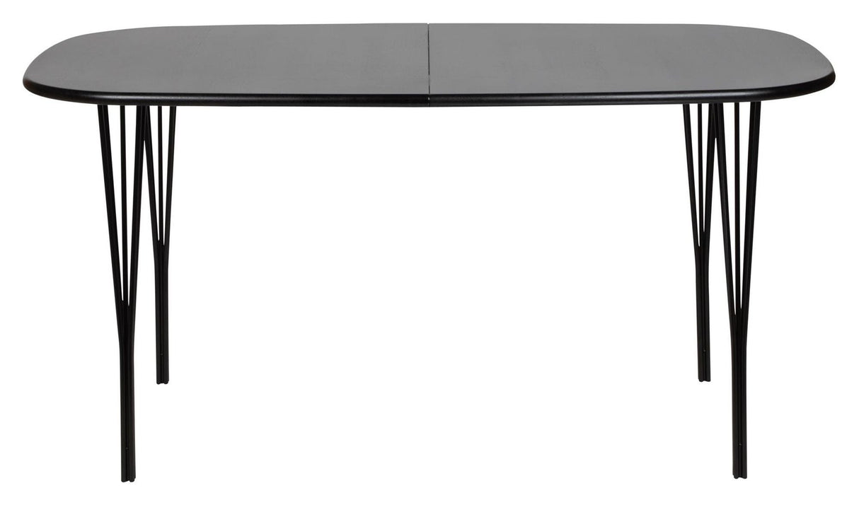 Symphony Dining Table 88 Black Coated Oak/Metal, 150x90