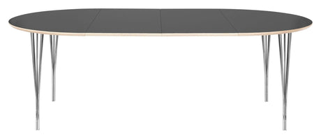 Symphony Dining Table 92 Graphite Laminated / Chrome, Ø120