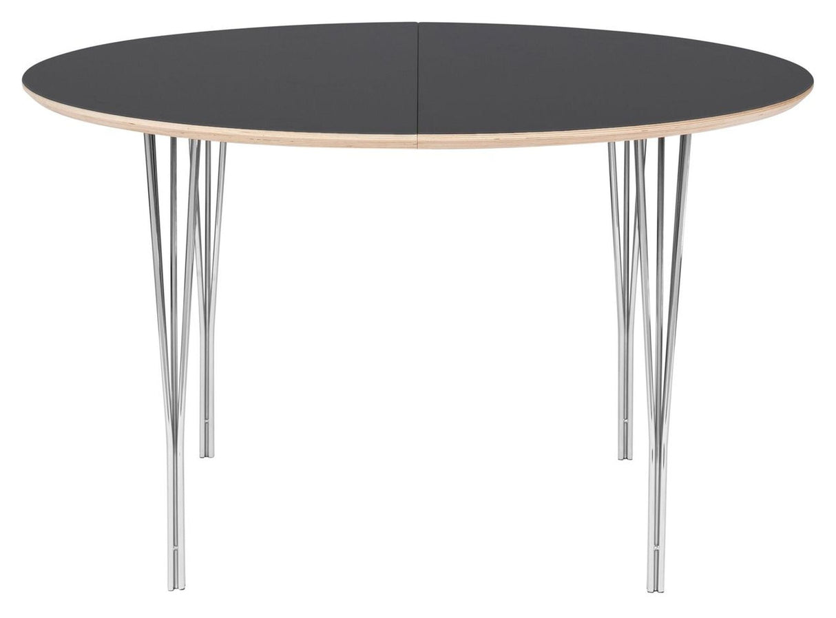 Symphony Dining Table Graphite Laminated / Chrome, Ø105