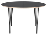 Symphony Dining Table Graphite Laminated/Black, Ø105