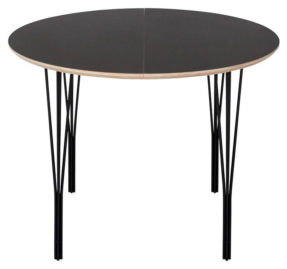 Symphony Dining Table Black Linoleum/Metal Leg, Ø105