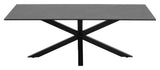 Heaven Coffee table with glass / ceramics, Fairbanks Black, 130x70