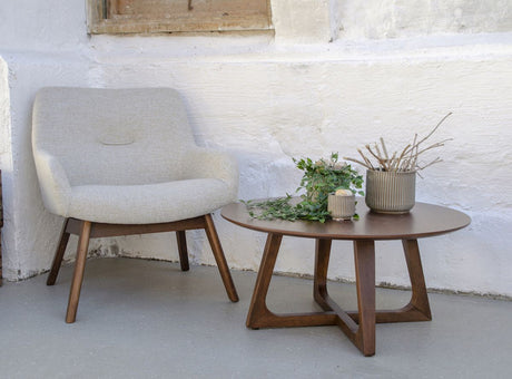 Hellerup Coffee table in walnut veneer Ø75