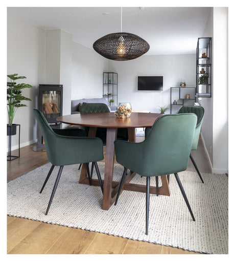 Hellerup Dining table in walnut veneer Ø137 cm