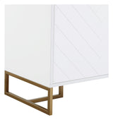 Herringbone Sideboard, White