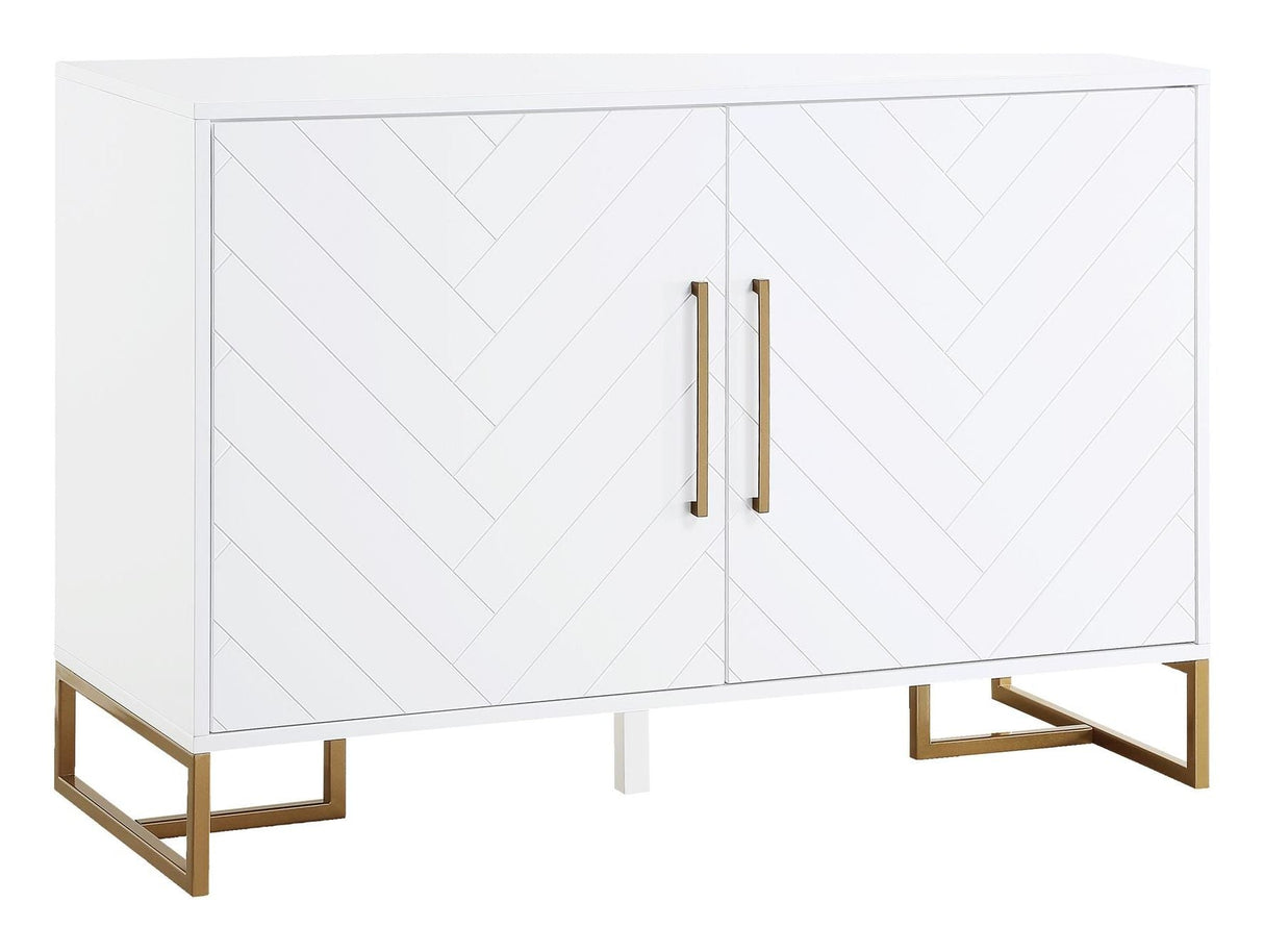 Herringbone Sideboard, White