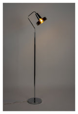 Nixon Floor Lamp w. Smoke-colored glass shade