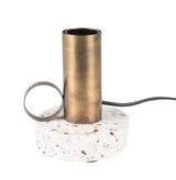 homii Aria Table Lamp - White Terrazzo/Golden Iron