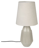 Aysa Table Lamp, Beige Alu/Fabric