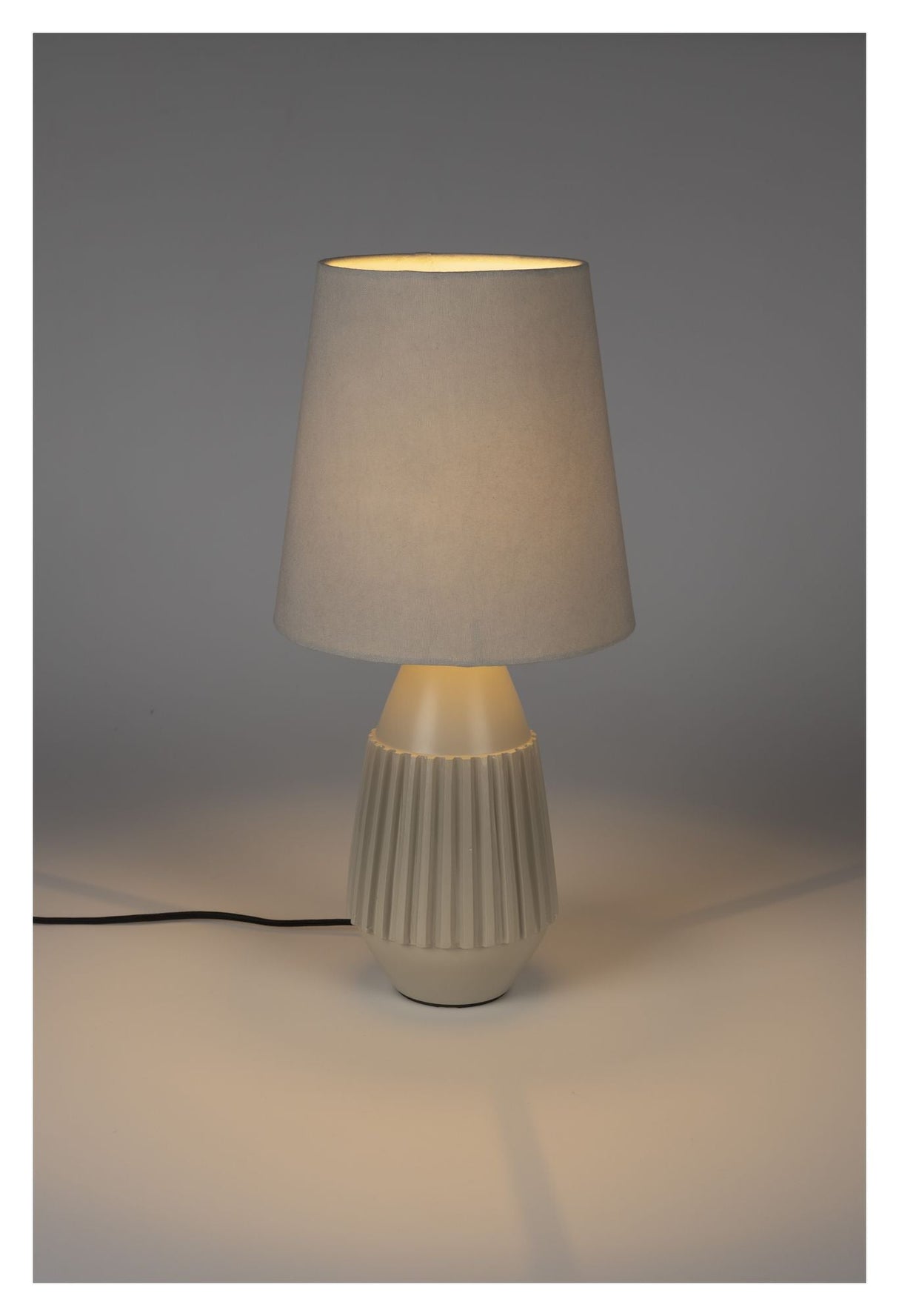 Aysa Table Lamp, Beige Alu/Fabric