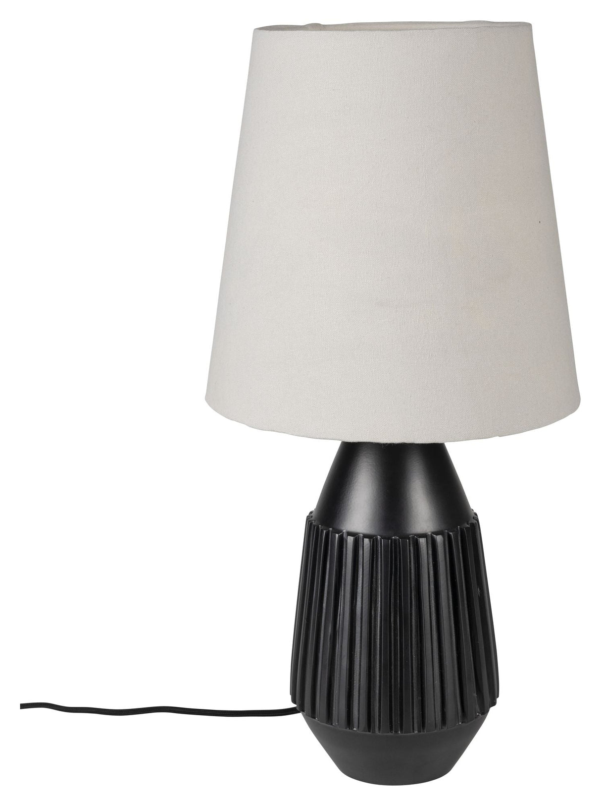 Aysa Table Lamp, Black Alu/Fabric