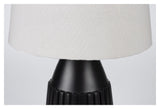 Aysa Table Lamp, Black Alu/Fabric