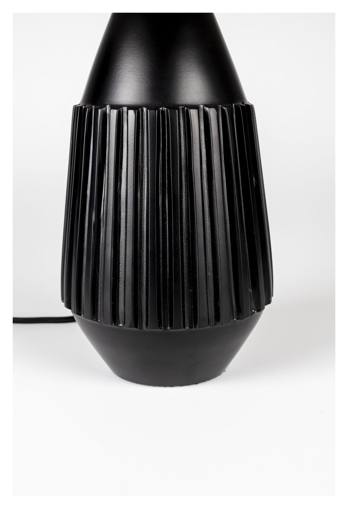 Aysa Table Lamp, Black Alu/Fabric