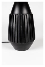 Aysa Table Lamp, Black Alu/Fabric