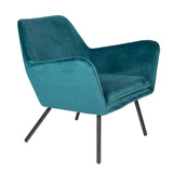 homii Bon Lounge Chair, Blue Velvet