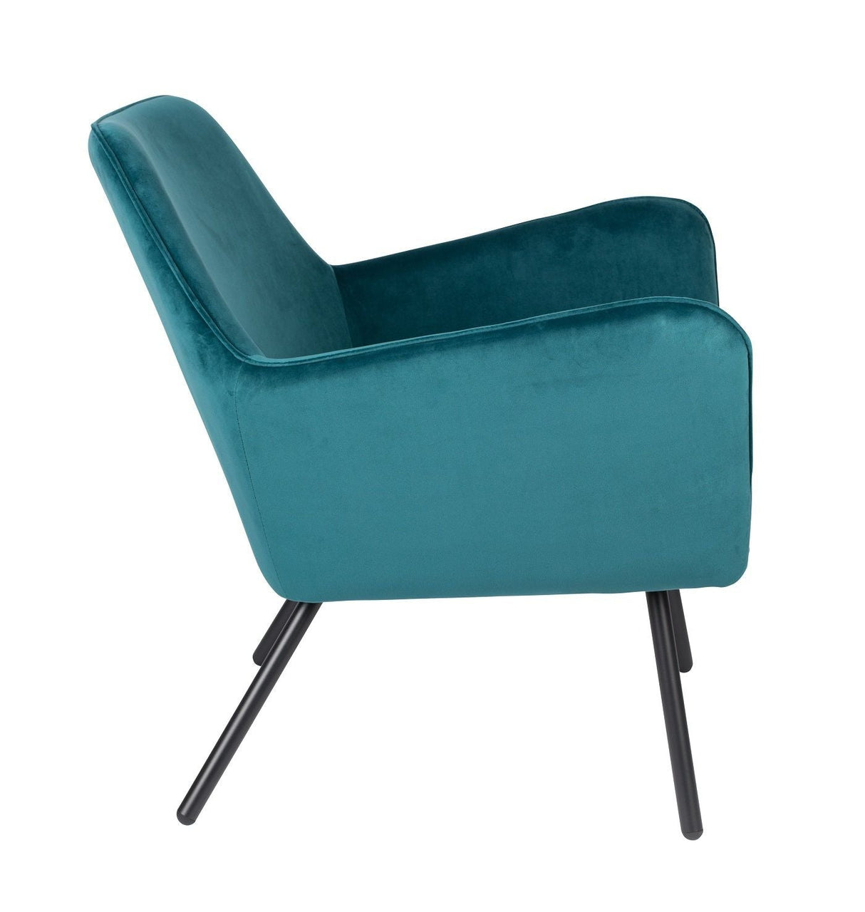 homii Bon Lounge Chair, Blue Velvet