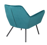 homii Bon Lounge Chair, Blue Velvet