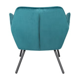 homii Bon Lounge Chair, Blue Velvet