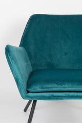 homii Bon Lounge Chair, Blue Velvet