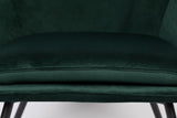 homii Bon Lounge Chair, Green Velvet