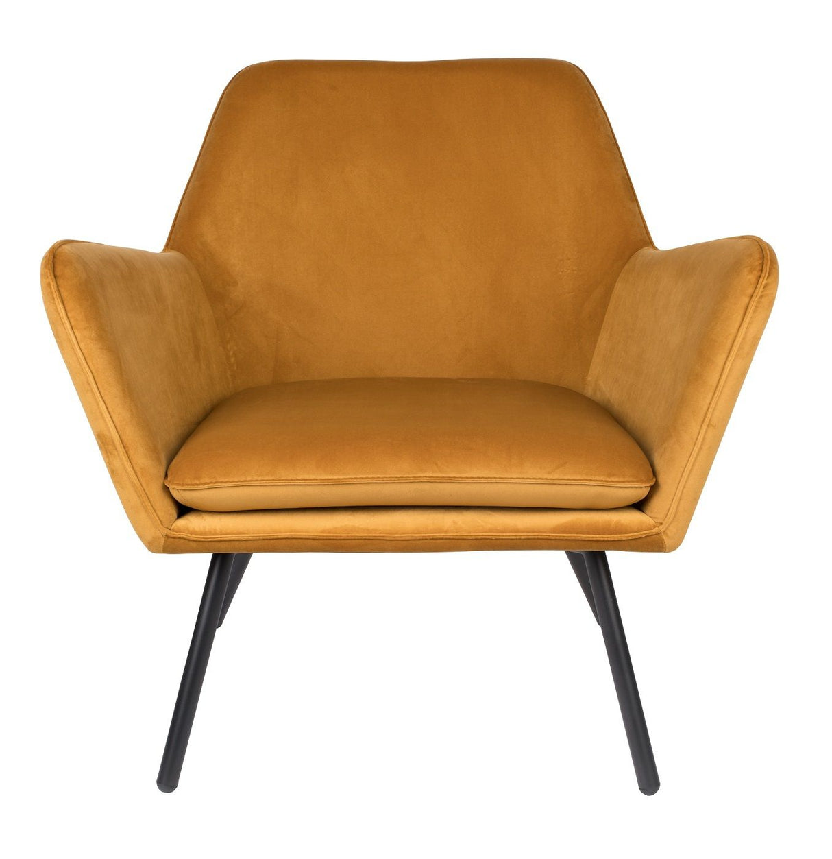 homii Bon Lounge Chair, Gold Velour