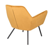 homii Bon Lounge Chair, Gold Velour